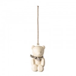 Karácsonyfadísz Teddy bear - Off white/Blue