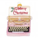 Karácsonyfadísz Typewriter Merry xmas pale pink
