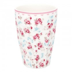 Porcelán francia latte bögre Elsie white