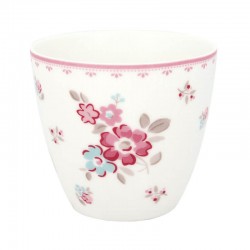 Porcelán latte bögre Elba white
