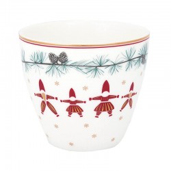 Porcelán latte bögre Juana white