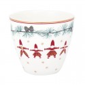 Porcelán latte bögre Juana white