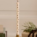 Karácsonyi gyertya – arany szívecskékkel 20 cm
