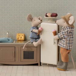 Hűtő kiegészítőkkel egereknek - off white, 14 cm