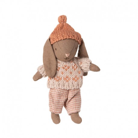 Téli Bunny Nyúl – kötött ruhában, micro