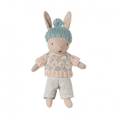 Téli Rabbit Nyúl – kötött ruhában, micro