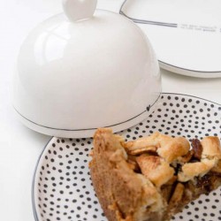 Porcelán mini tálaló búra - Happy