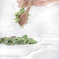 Porcelán ovális tál white with black heart