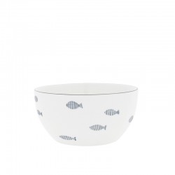Porcelán tál – Blue Fish