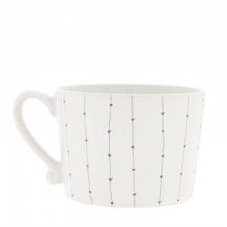 Porcelán bögre Hello you grey