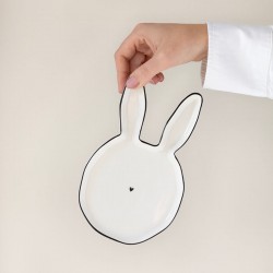 Porcelán tál White Bunny ears
