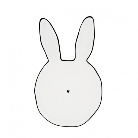 Porcelán tál White Bunny ears