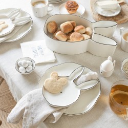 Porcelán tál White Bunny ears