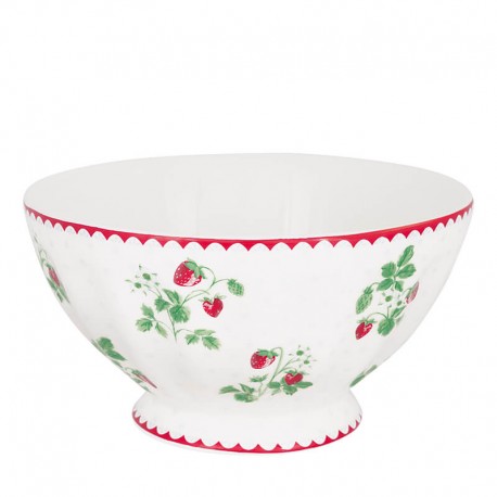 Porcelán müzlis tál Berry white