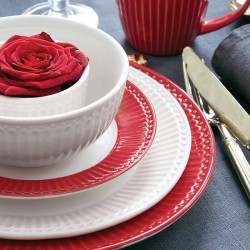 Kerámia nagytányér Alice red