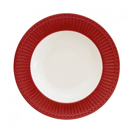 Kerámia nagytányér Alice red