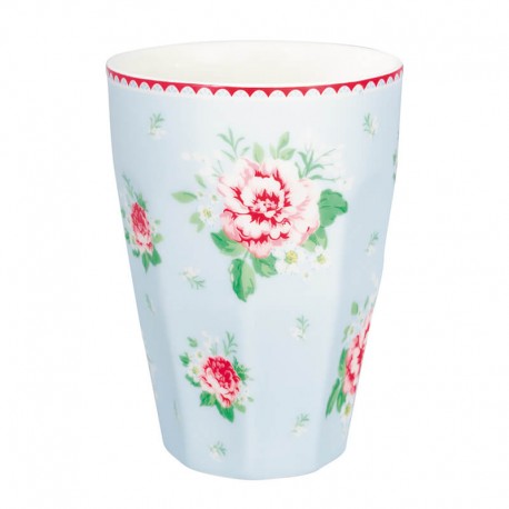 Porcelán francia latte bögre Alivia pale blue