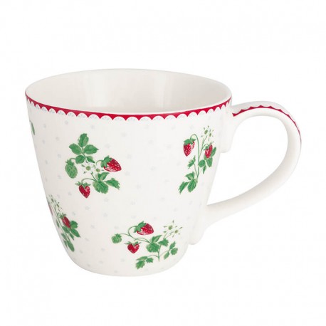 Porcelán teásbögre Berry white