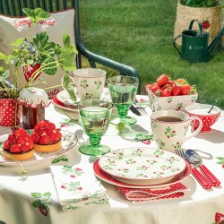 Porcelán teásbögre Berry white