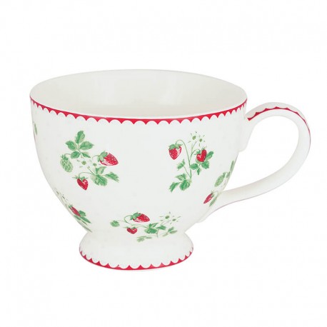 Porcelán teásbögre Berry white