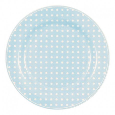 Porcelán tányér Dotty pale blue