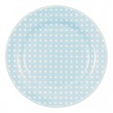 Porcelán tányér Dotty pale blue