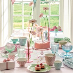 Porcelán tányér Dotty pale pink