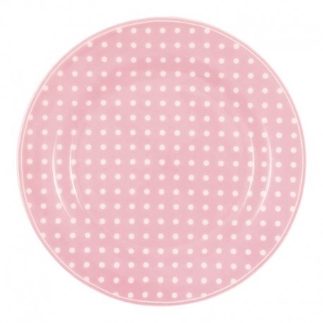 Porcelán tányér Dotty pale pink