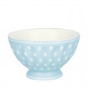 Porcelán müzlis tál Dotty pale blue - M méret