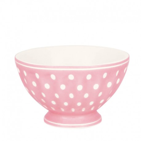 Porcelán müzlis tál Dotty pale pink - M méret