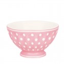 Porcelán müzlis tál Dotty pale pink - M méret
