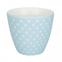 Porcelán latte bögre Dotty pale blue