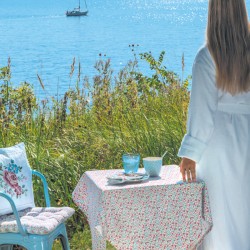 Porcelán latte bögre Dotty pale blue