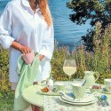 Porcelán latte bögre Dotty pale green