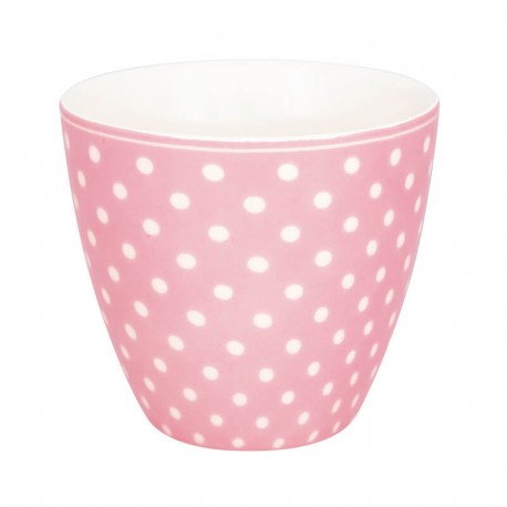 Porcelán latte bögre Dotty pale pink