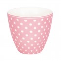 Porcelán latte bögre Dotty pale pink