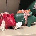 Gyertyatartó malac piros, kicsi