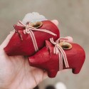 Gyertyatartó malac piros - small