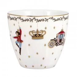 Porcelán latte bögre Royal christmas white