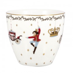 Porcelán latte bögre Royal christmas white
