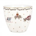 Porcelán latte bögre Royal christmas white