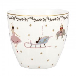 Porcelán latte bögre Royal christmas white