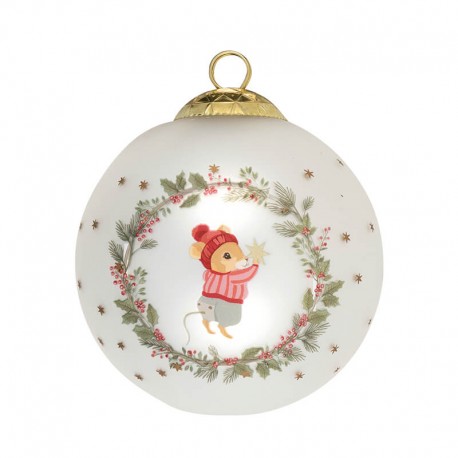 Karácsonyfadísz Joanni wreath white