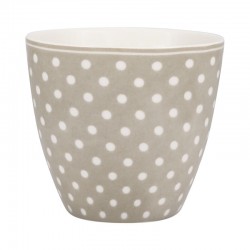 Porcelán latte bögre Dotty beige