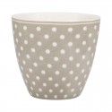 Porcelán latte bögre Dotty beige