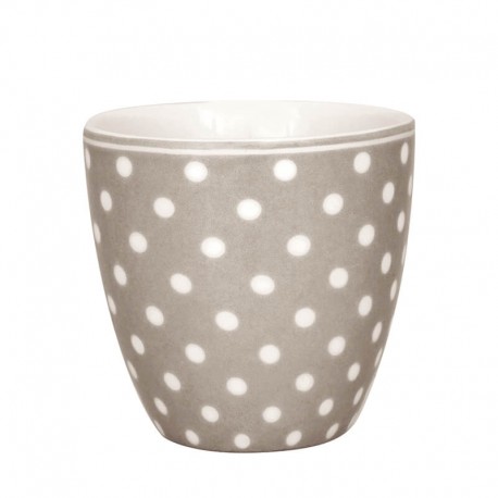 Porcelán mini latte bögre Dotty beige
