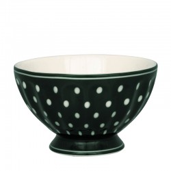 Porcelán szószos tál Dotty dark green