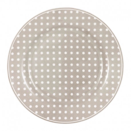 Porcelán tányér Dotty beige