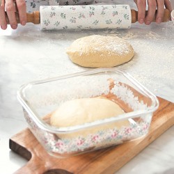 Üveg tárolódoboz Clara white