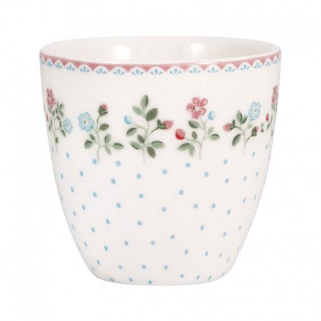 Porcelán mini latte bögre Celia white
